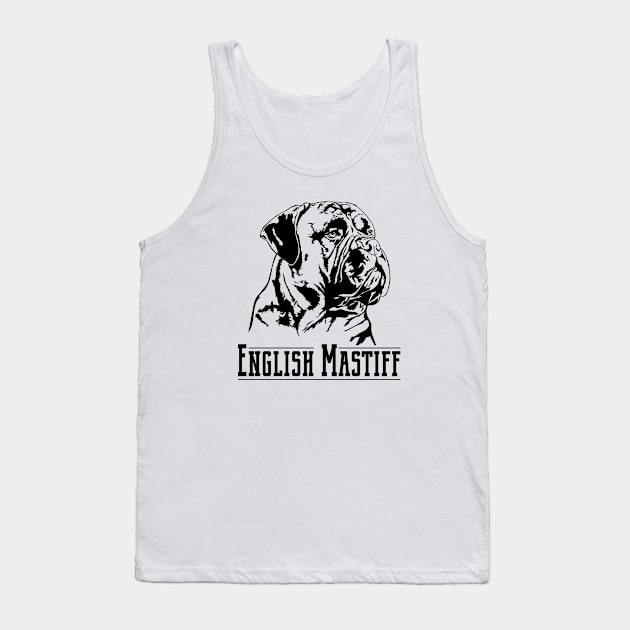 Funny Proud English Mastiff dog portrait Tank Top by wilsigns